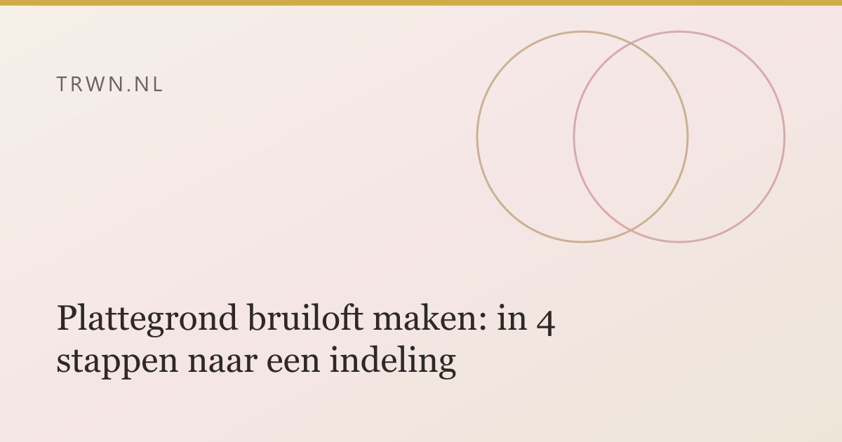 Plattegrond bruiloft maken: in 4 stappen naar een indeling — trwn blog